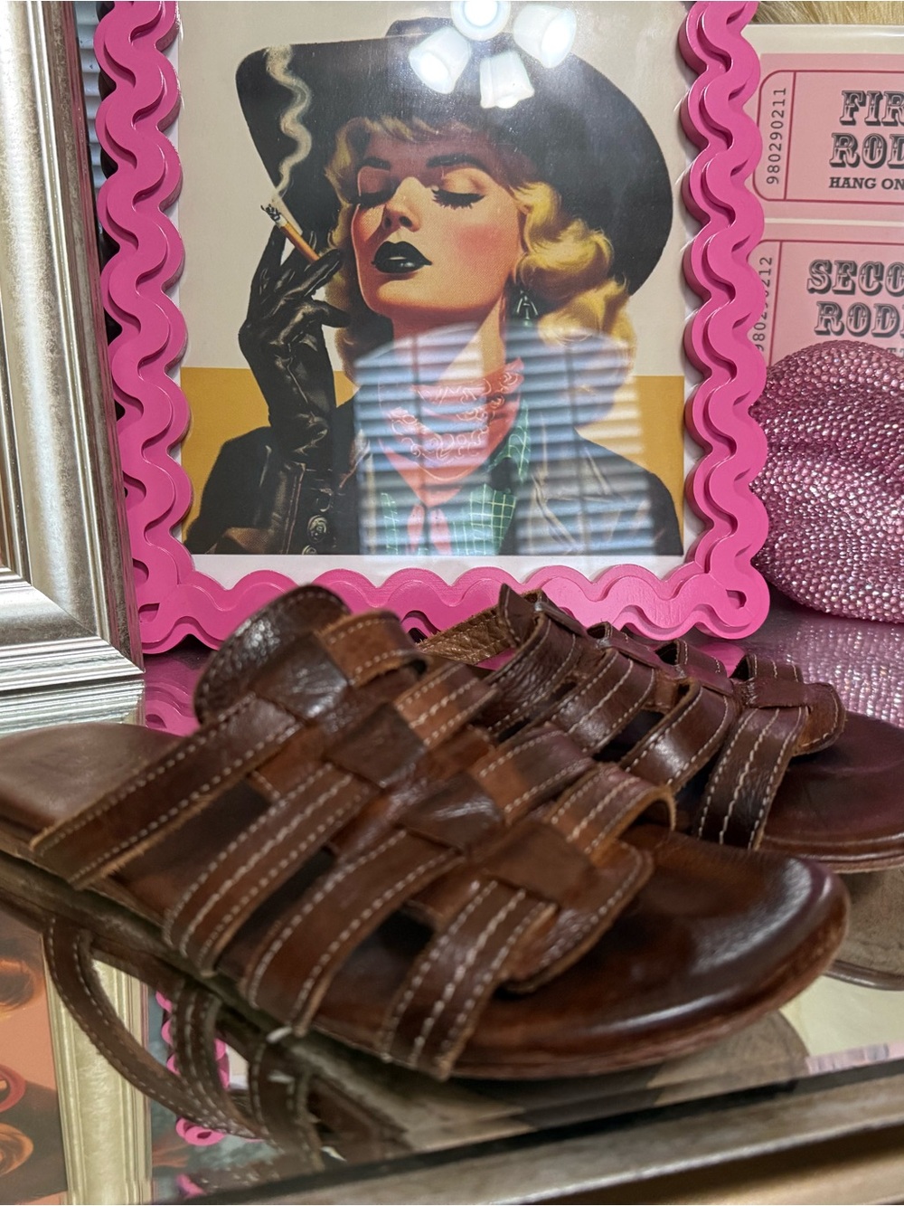 Bed Stu Brown Leather Strappy Sandals